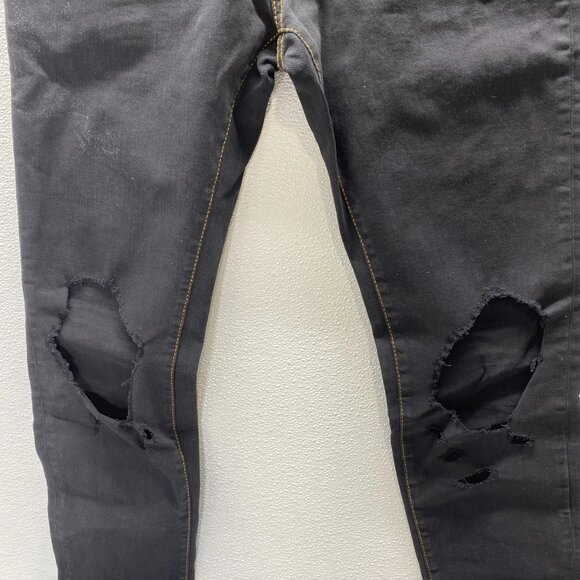 NEW DSQUARED2 Men’s Distressed Open-Knee Jeans – Black – Size 34 x 33 - Picture 6 of 10